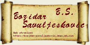 Božidar Savuljesković vizit kartica